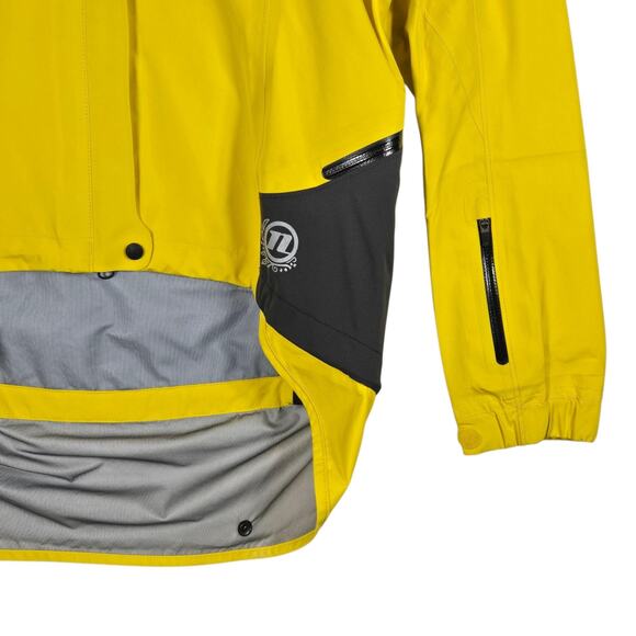 REI Novara Jacket Mens Small Yellow Black Cycling Wind Rain Reflective Bike Ride - Picture 4 of 12